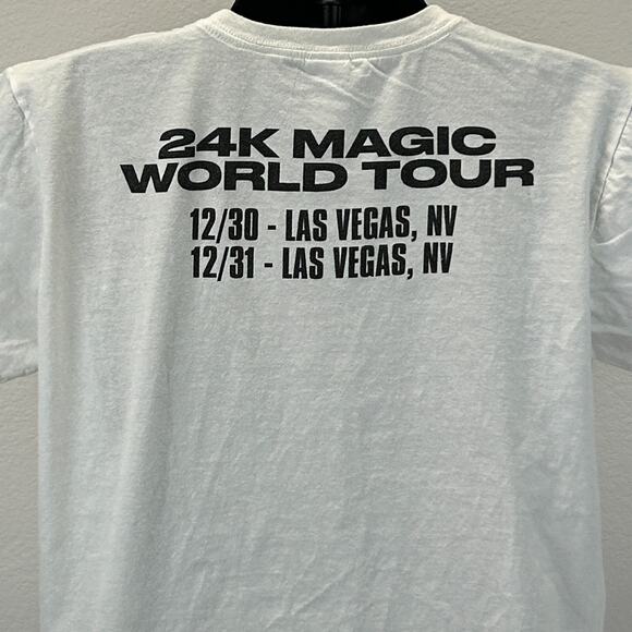 Bruno Mars 24K Magic World Tour T Shirt Mens L Large Las Vegas Concert Tee White - Picture 6 of 8